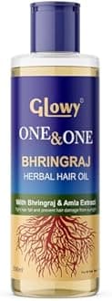 GLOWY One and One Maha Bhringraj Hair Oil - Ayurvedic one & one Mahabhringraj Herbal Hair Oil with Amla Extracts for Scalp Massage, Hair Growth, Reduce Hair fall & Strengthens
