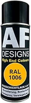 Alex Flittner Designs Rust Protection Paint 4-in-1 RAL 1006 Corn Yellow Metal Protective Paint Spray Rust Protection Paint Spray Can