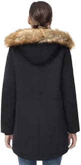 ANOTHER CHOICE Women's Hooded Winter Coat Waterproof Parka Jacket Warm Sherpa FLeece Lined Winter Parka Coat