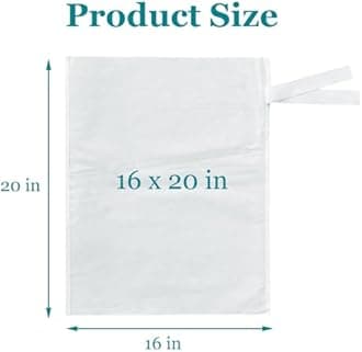 Yzurbu 100pcs 16''x20'' Cold Brew Coffee Filter Bags, No Mess Disposable Filter Bag with Straps for Coffee Shop 5-Gallon Systems