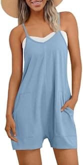 AUTOMET Womens Rompers Jumpsuits Summer Vacation Beach Outfits 2026 Shorts Overalls Jumpers Loose Casual Soft Fashion Clothes