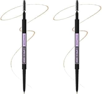 Maybelline Brow Ultra Slim Defining Eyebrow Makeup Mechanical Pencil With 1.55 MM Tip And Blending Spoolie For Precisely Defined Eyebrows, Light Blonde, 0.003 oz. (Pack of 2)