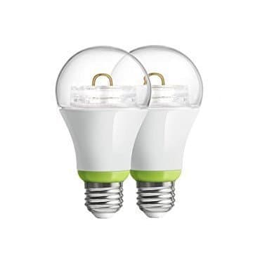 2-Pack GE Link Smart LED Light Bulb, A19 Soft White (2700K), 60-Watt Equivalent, Zigbee, Compatible with Alexa