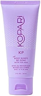 Kopari KP Body Bumps Be Gone Exfoliating Body Scrub with 10% AHA, to Smooth Skin, Reduce Bumps, Decongest Pores, Clarifying, Gently Exfoliate & Wash | 2 oz