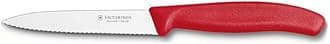 Victorinox 6.7731US1 4 Inch Swiss Classic Paring Knife with Serrated Edge, Spear Point, Red, 4"