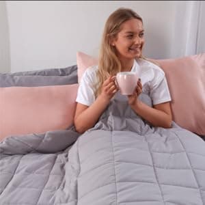 Weighted Blanket Adult 4kg Silver Grey, Gifts for Women Men Therapy Autism Insomnia Anxiety Relief for Adults, Single - 125 x 150cm - (Disclaimer Only suitable for age 3+ years)