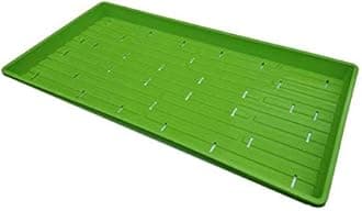 Bootstrap Farmer Microgreen 1020 Trays, Green 10 Pack, Extra Strength with Holes Shallow Seed Plant Tray Grow Microgreens Wheatgrass Fodder Sprouting