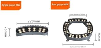 Tree Holding Light - Outdoor Landscape Lights, IP65 Outdoor Waterproof Tree Lighting Lights, AC220V RGB Landscape Garden Tree Lighting, Outdoor LED Surrounding Colored Hoop Tree Spotlight(Blue,1PCS(12