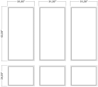 Ready to Go Wall Molding Kit - 3 Upper & 3 Bottom Frames | Easy Installation