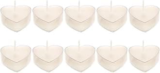 PROSPERRO LUMO by Parkash Candles Scented Heart Shaped Tealights for Home Decor | Set of 10 (White - Jasmine), SCENTED WAX Tealight