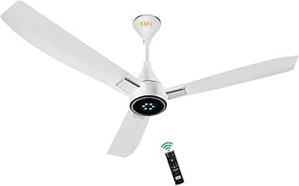 KUHL Arctis A8 1200 mm BLDC Fan I 370 RPM I Only 29 W I Saves up to 65% Electricity | BEE 5 Star Rated I Decorative Trims I High Air Delivery I 6 LED Speed Indicators | 5 Year Warranty | White