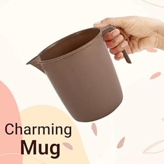 Kuber Industries Set of 15 Bathroom Combo Set | Bathware Set | 5 Piece Tub-5 Piece Bucket & 5 Piece Mug Combo Set for Bathroom | Bathroom Accessories Set | Bathing Set | Brown