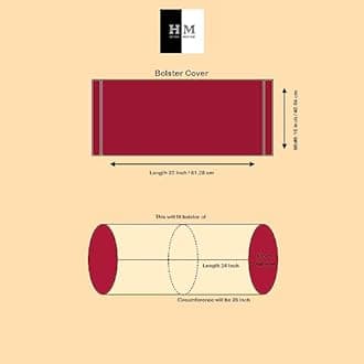 HOMEMONDE Bolster Round Cushion Covers 16 x 32 Inches for Living Room Decoration (Yellow Quatrefoil) Cotton