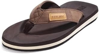 FITORY Men's Flip-Flops Arch Support Thongs Comfort Slippers for Beach Size 7-13