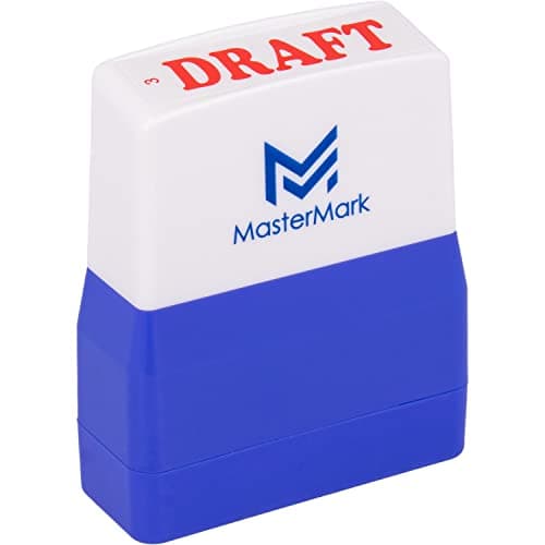 MasterMark Pre-Inked Premium Office Stamp - Draft