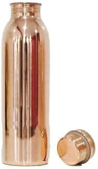 Royal Sapphire Yoga Water Bottle, Pure Copper Handmade, 1000Ml, Joint Free, Leak Proof, Travel Purpose and for Ayurvedic Health Benefits