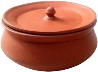 B S NATURAL Cool Terracotta 500 Ml Handmade Clay Bowl 500 ml | Natural Terracotta Bowl for Cooking & Serving