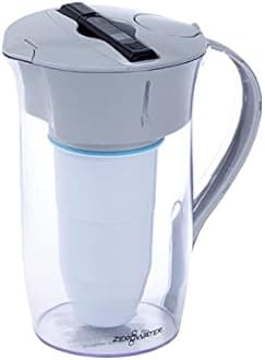 ZeroWater 8 Cup Round Water Filter Pitcher, clear
