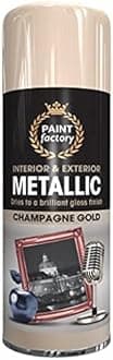 9 x Metallic Champaign Spray Paint 400ml Multi-Purpose Use, Spray for Metal and Wooden Furniture, Ornaments, Decorative Items and Much More for Interior & Exterior