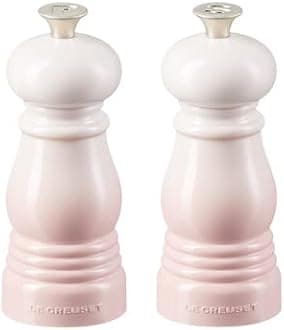 Classic Salt and Pepper Mill Set, Personal Use, Chip-resistant ABS Plastic, Anti-Corrosion, 11 cm, Shell Pink, 44900117770000