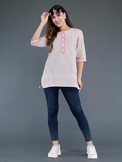 AnjuShree Choice Women Indian Cotton Short Kurti Tunic