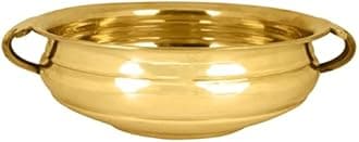 Craftsman Decorative Brass Urli Flower Candles Floating Bowing Brass Pot (8 Inch (Classic))