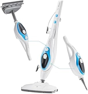 Steam Mop Cleaner With Stainless Steel Detachable Handheld, 360 Degree Self Spin Floor Cleaning Bucket Mop Multipurpose Use Reusable Pads Clean Home Floor Cleaner Bowl Cleaner (Microfiber)