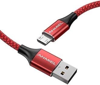 Micro USB Charger Cable 10ft,Android Charger Micro USB to USB A Nylon Braided Cord Compatible with Samsung Galaxy S6 S7 Edge Note 5, Kindle and More-Red