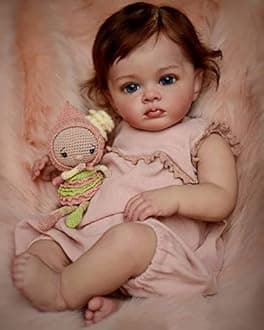 Pinky Reborn20 Inch Reborn Toddler Dolls Girl,Lifelike Newborn Baby Dolls Silicone Weighted Body,Dolls for Kids Age 3+ (Reborn Toddler Pink)