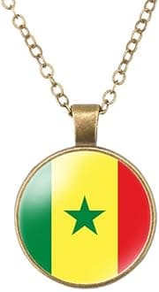 World Most Countries Flag Zinc Alloy Necklace Pendant Necklace for Men Women