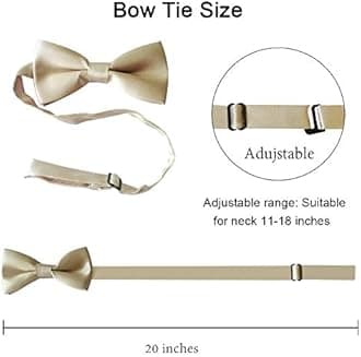 Kids Suspenders Adjustable Suspenders Set With Bow Ties for Boys and Girls