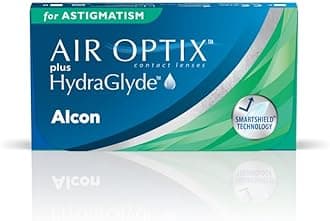 Air Optix Plus Hydraglyde for Astigmatism (Toric) Monthly Reusable Contact Lenses - Pack of 3 (BC 8.7mm, -0.75 Diopters, Cyl -0.75, Axis 80) From Alcon
