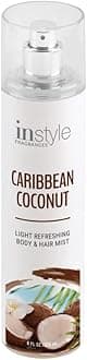 Instyle Fragrances Light Refreshing Body & Hair Mist, Caribbean Coconut, Premium Women’s Body Spray, Infused with Panthenol, CLEAN, Vegan, Paraben-Free, Phthalate-Free, 8 Fluid Ounces