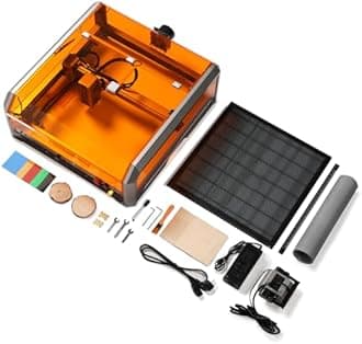 Genmitsu L8 Laser Engraver, 40W Power Output Laser Cutter Built-in Acrylic Enclosure with Vent, 40,000mm/min All-in-one Laser Engraving Machine Air Assist Pump, Honeycomb, Camera, Laser Safety Class 1