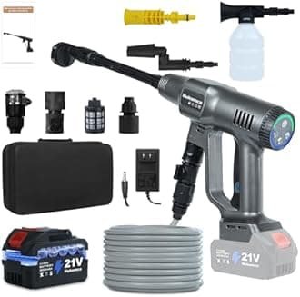 Cordless Power Washer 1450PSI Pressure Washer with One 4.0AH Battery Handheld Portable Battery Powered, 3 Power Level Adjustable