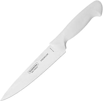 Premium 6 Inches Utility Knife with Stainless Steel Blade and White Polypropylene Handle