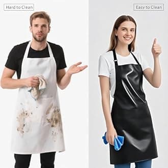 GoldPig Waterproof Apron, 40 Inch 10/4/2 Pack Rubber Apron, Chemical Resistant, Adjustable for Butcher, Barbecue