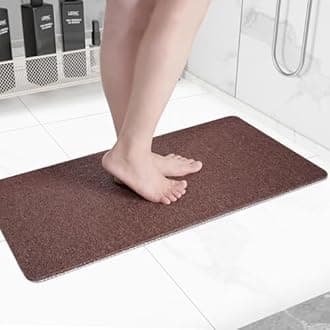 Hargiis Non-Slip Bathtub Mat, Anti Slip Shower Mat, Fast Drying Bathtub Mats, Foot Scrubber Mat, Anti Slip Mat for Tub, Floor, Bathroom, Kitchen, Home, Hotel (Brown 40"×28")