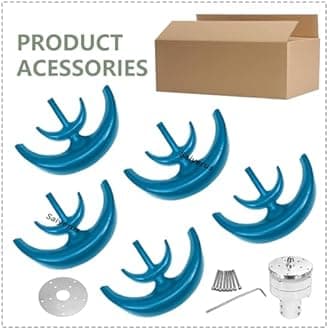 12000W Wind Turbine Generator, 12V/24V/48V 5 Blades Vertical Wind Turbine Kit, 3 Phase AC Generator, Low Wind Speed Starting Wind Power Generator with Controller for Home, Boat, Camping,Blue-48V