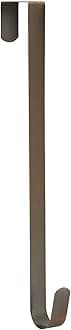 Sattiyrch 15" Wreath Hanger for Front Door,Steel Over The Door Single Hook for Door Sign, Brushed Copper