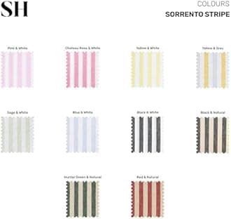 Solino Home Linen Square Tablecloth 52 x 52 Inch - Sorrento Stripe, 100% Pure Linen Blue and White Table Throw - Machine Washable Tablecloth for Summer