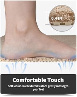 Non-Slip Bathtub Mat, Shower Mats for Bath Tub, PVC Loofah Bathroom Mats for Wet Areas, Quick Drying (17.3"x27.5")