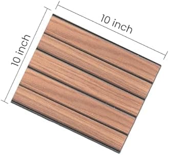 IZODEKOR 3D Wood Effect Wall Panels - Faux Wood Paneling for Living Room, Kitchen, Bathroom and More | Natural Wood Look | Easy Application | Land of Journey (10" x 10")