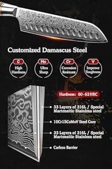 Damascus Steel Knife Set 5PCS