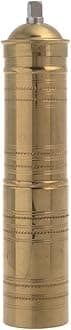 LaModaHome Gold Manual Hand Grinder Mill for Turkish Greek Arabic Coffee Beans & Spice Pepper Salt, Brass