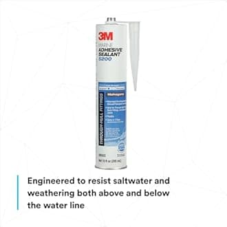 3M Marine Adhesive Sealant 5200, Mahogany, PN06502, Flexible Bonds, Long Work-Time, 1/10 Gallon Cartridge, 10 fl oz