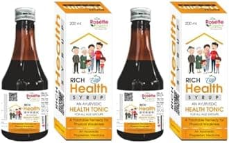 Rich Health Tonic Syrup | Sugar-Free Ayurvedic Formula | Family Health & Immunity Booster - Pack of 2, 200ml Each (400)