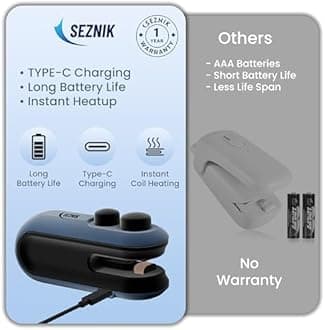 Portable Mini Sealing Machine, Handheld Packet Sealer For Food, Snacks, Chips, Fresh Storage, Plastic Bags Sealing Machine, (Dark Blue)