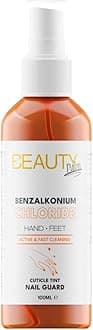 Beauty Palm Benzalkonium Chloride Cuticle Tint, Deep Nail Cleansing I Coloring and Sanitizing I Nail Guard (100ML, Orange)
