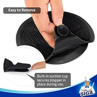 MR.SIGA Hair Dryer 2000 Watts Professional Hot and Cold Hair Dryers with Mr. Mime' for 2 Switch Speed Setting and Thin Styling Nozzle,Diffuser, for Men and Women Drain Stopper